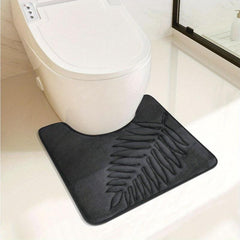 Leaf Pattern Bathtub Mat Water Absorbing Toilet Mat
