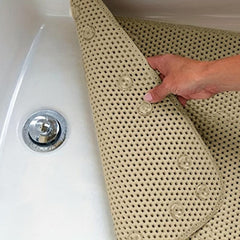 Non Slip Machine Washable Bath Mat 36X17 Khaki