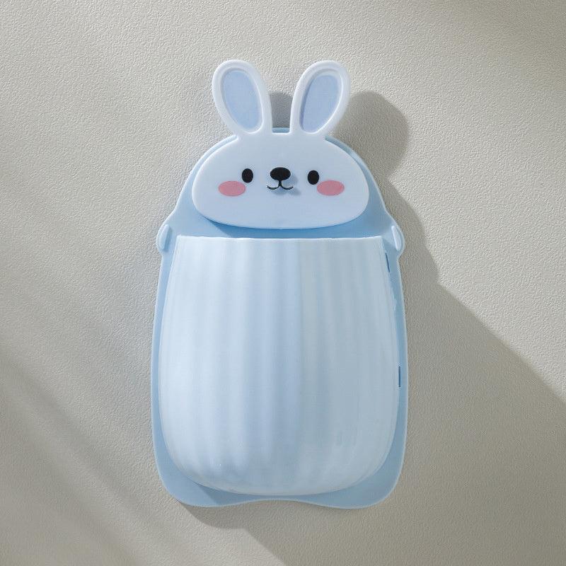 Rabbit Makeup Brush Storage Box Wall Mounted Toothbrush Holder