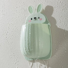 Rabbit Makeup Brush Storage Box Wall Mounted Toothbrush Holder