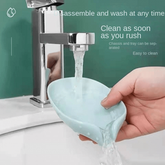 Leaf Shaped Soap Dish Suction Cup Holder Bathroom Soap Rack
