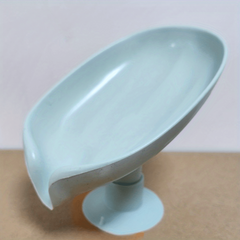 Leaf Shaped Soap Dish Suction Cup Holder Bathroom Soap Rack