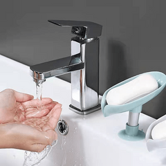 Leaf Shaped Soap Dish Suction Cup Holder Bathroom Soap Rack