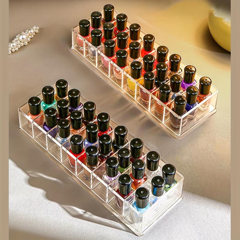 Clear Nail Polish Storage Box Lipstick Highlighters Eyeshadow Palettes Container