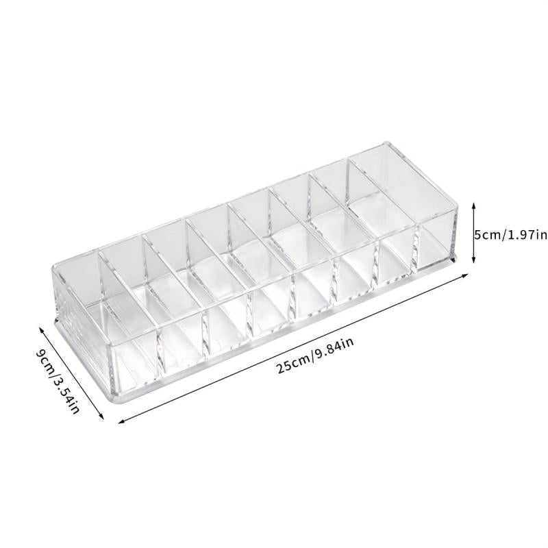 Clear Nail Polish Storage Box Lipstick Highlighters Eyeshadow Palettes Container