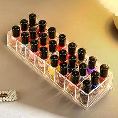 Clear Nail Polish Storage Box Lipstick Highlighters Eyeshadow Palettes Container