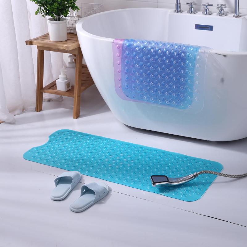 Non Slip Bathtub Mat with Polka Dots for Bathroom Safety