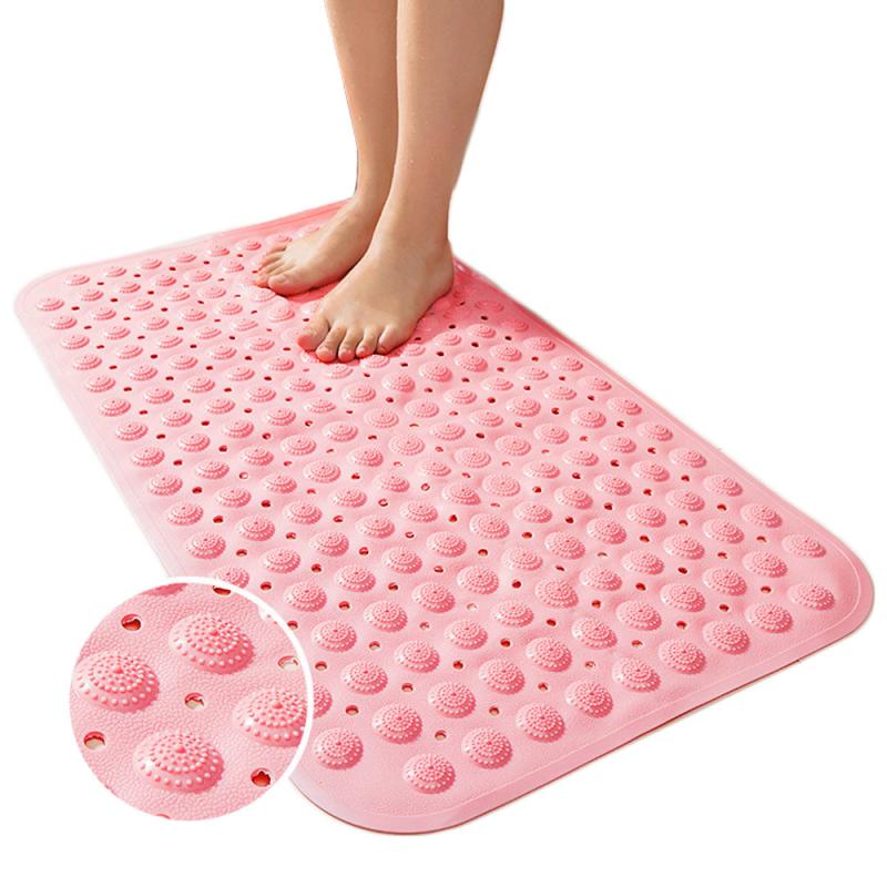 Non Slip Bath Mat with Suction Cups and Drain Hole