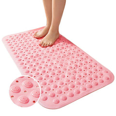Non Slip Bath Mat with Suction Cups and Drain Hole
