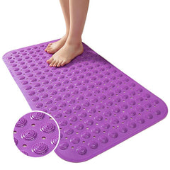 Non Slip Bath Mat with Suction Cups and Drain Hole