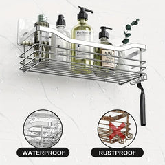 3pcs Shower Caddy Wall Mounted Adhesive Stainless Steel Shower Organizer