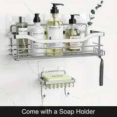 3pcs Shower Caddy Wall Mounted Adhesive Stainless Steel Shower Organizer
