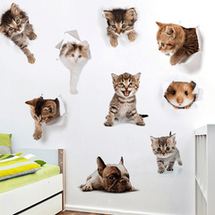 3D Animal Toilet Stickers for Bathroom Decor