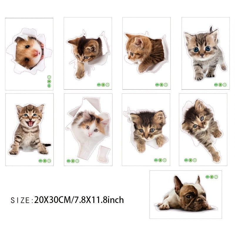 3D Animal Toilet Stickers for Bathroom Decor