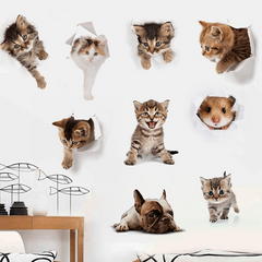 3D Animal Toilet Stickers for Bathroom Decor