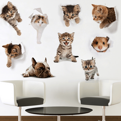 3D Animal Toilet Stickers for Bathroom Decor