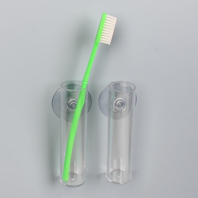 Wall Mounted Toothbrush Holder with Suction Cup - Convenient Storage