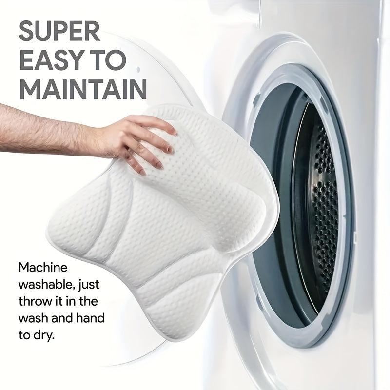 Ergonomic Bath Pillow with Non Slip Suction Cups