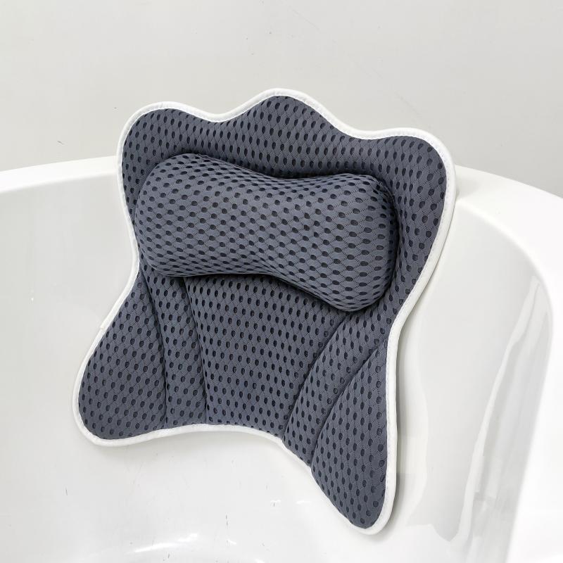 Ergonomic Bath Pillow with Non Slip Suction Cups