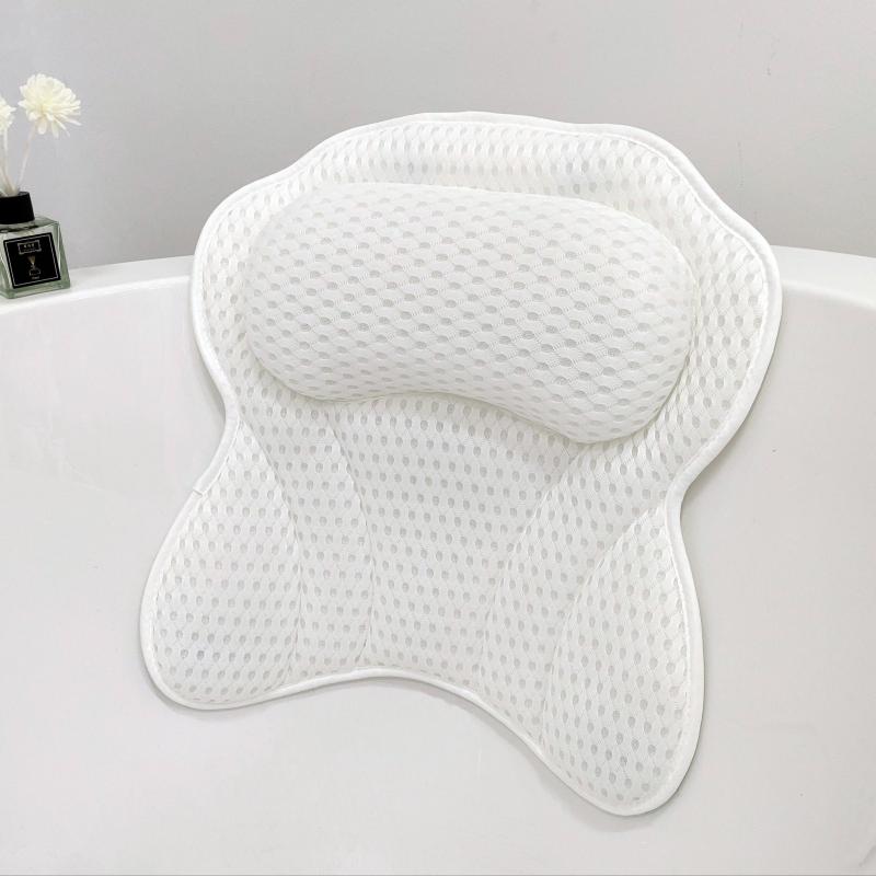 Ergonomic Bath Pillow with Non Slip Suction Cups