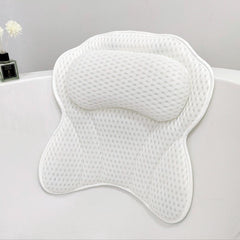Ergonomic Bath Pillow with Non Slip Suction Cups