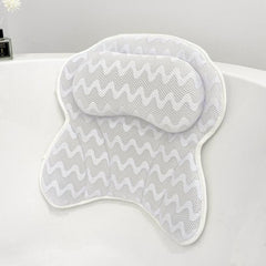 Ergonomic Bath Pillow with Non Slip Suction Cups