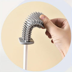 3-Piece Toilet Brush Set with Holder, Wall-Mounted Brush, Floor-Standing