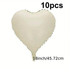 10pcs Beige Caramel Chocolate Heart shaped Balloons Wedding Anniversary