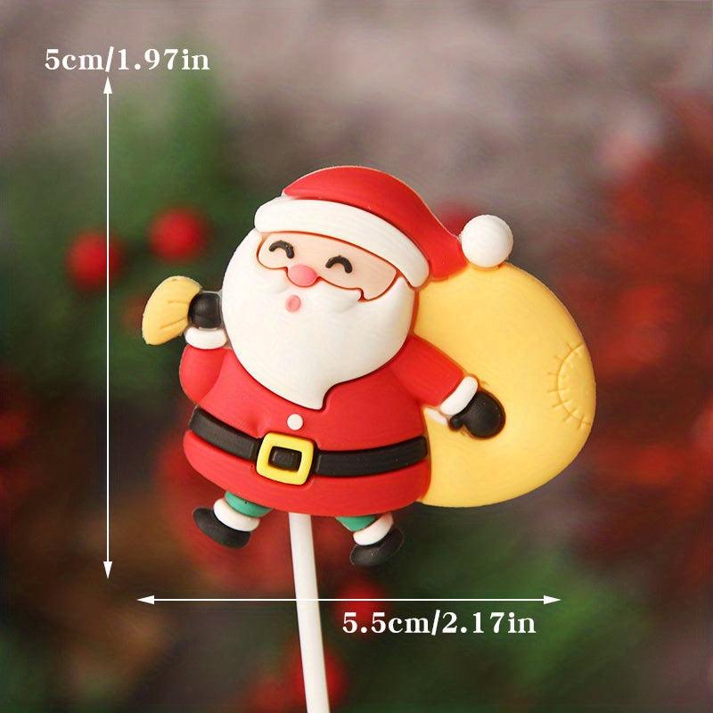 Christmas Cake Ornament Santa Claus Merry Christmas Cake Topper