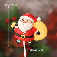 Christmas Cake Ornament Santa Claus Merry Christmas Cake Topper