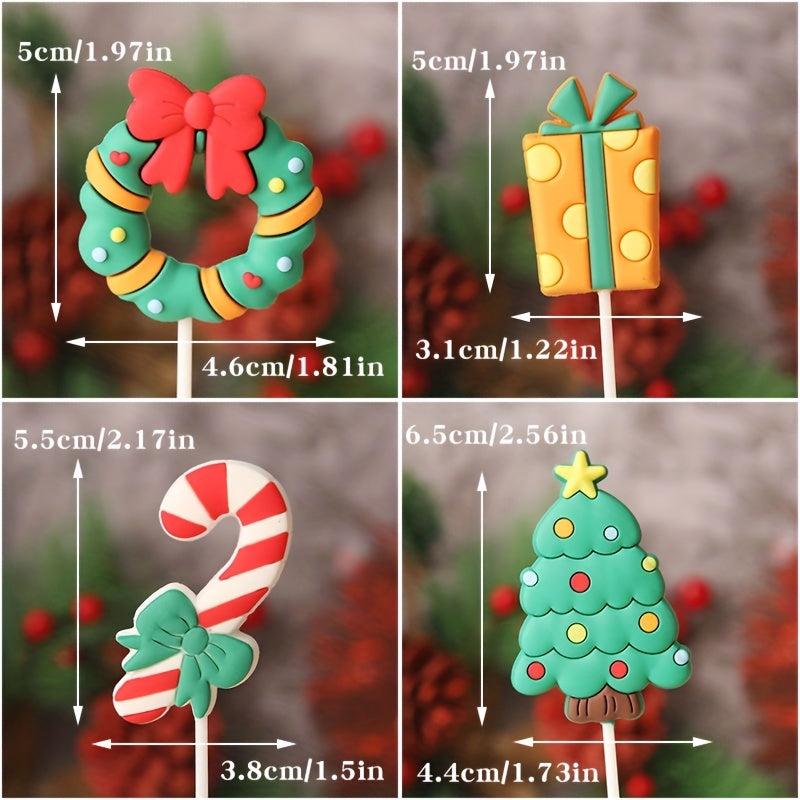 Christmas Cake Ornament Santa Claus Merry Christmas Cake Topper