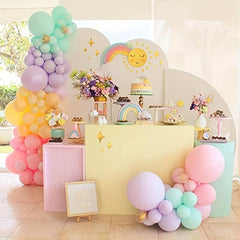 134pcs Pastel Unicorn Macaron Balloon Garland Arch Set