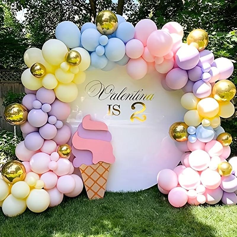 134pcs Pastel Unicorn Macaron Balloon Garland Arch Set