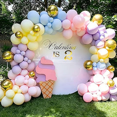 134pcs Pastel Unicorn Macaron Balloon Garland Arch Set
