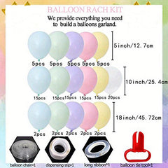 134pcs Pastel Unicorn Macaron Balloon Garland Arch Set