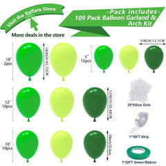Green Balloon Wreath Arch Set, Kelfara Latex Balloons