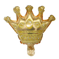 Golden Mini Crown Balloon Set for Birthdays and Celebrations
