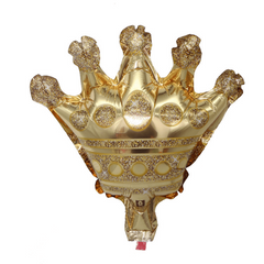 Golden Mini Crown Balloon Set for Birthdays and Celebrations
