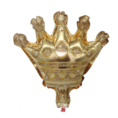 Golden Mini Crown Balloon Set for Birthdays and Celebrations
