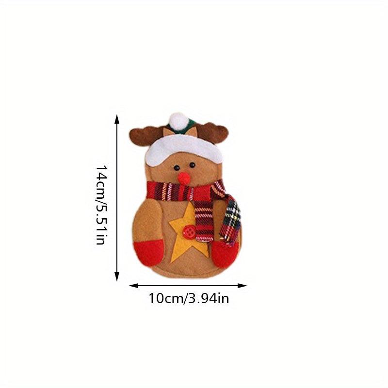 6pcs Christmas Cutlery Set Old Man Snowman Decor Supplies