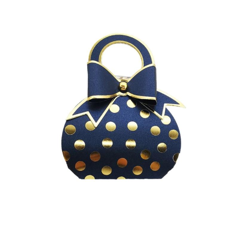 10pcs Polka Dot Bow Candy Box for Wedding Bridal Gift