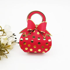 10pcs Polka Dot Bow Candy Box for Wedding Bridal Gift