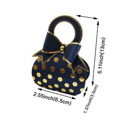 10pcs Polka Dot Bow Candy Box for Wedding Bridal Gift
