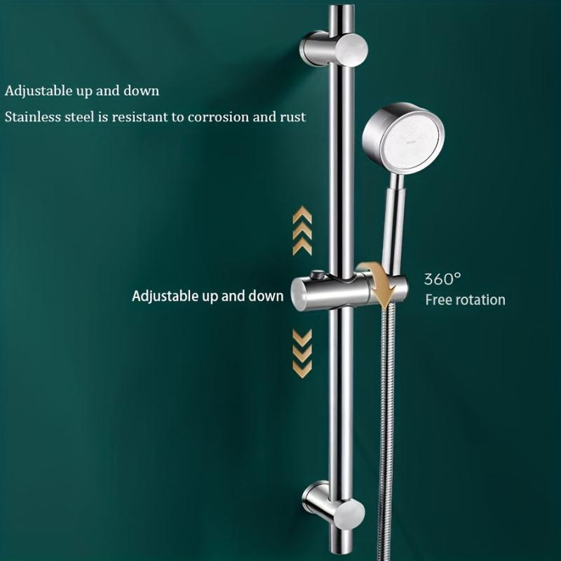 304 Stainless Steel Shower Base Bracket Adjustable Shower Head