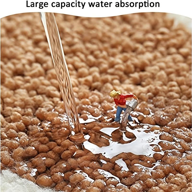 Microfiber Bathroom Rug Non Slip Water Absorbent Mat