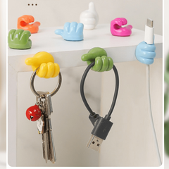 10pcs Cartoon Thumb Hook Cable Holder for Charging Cables