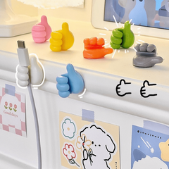 10pcs Cartoon Thumb Hook Cable Holder for Charging Cables