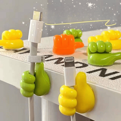 10pcs Cartoon Thumb Hook Cable Holder for Charging Cables