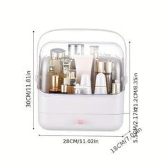Large Capacity Cosmetic Storage Box with Lid, Handle & Drawer