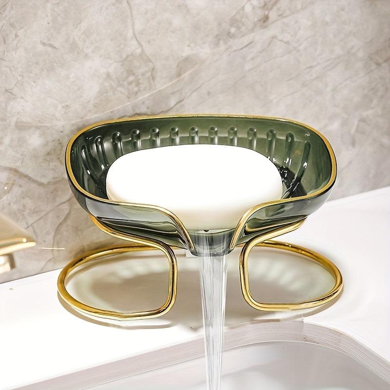 Vertical Oval Soap Tray Rack with Diversion Nozzle